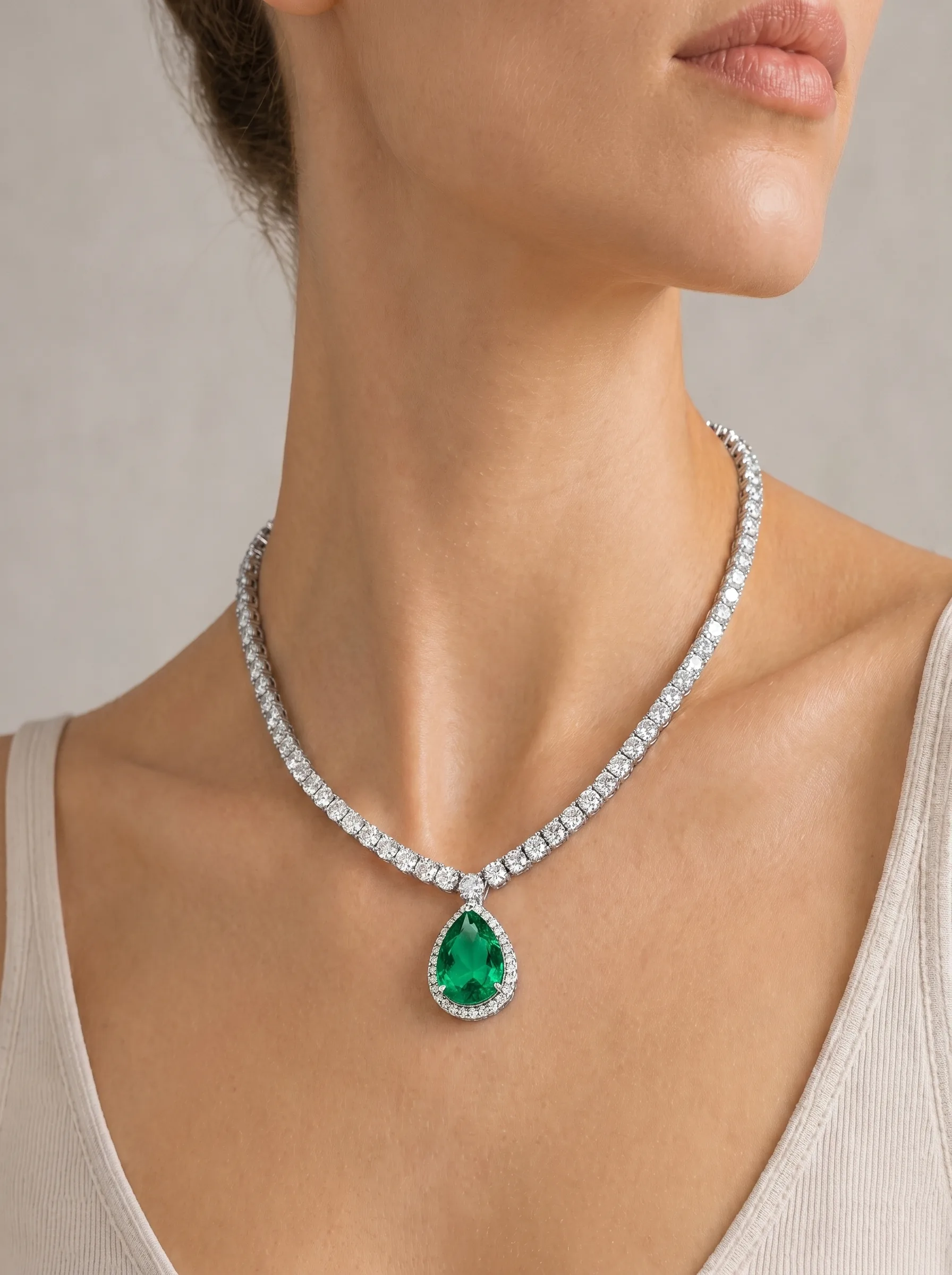 Necklace AI model shot